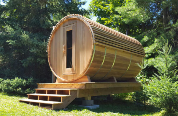 Barrel Sauna with EPDM Roof